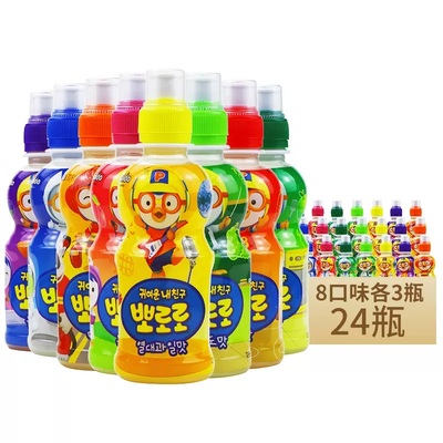 韩国啵乐乐果味饮料进口