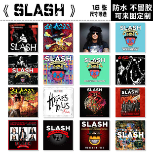 slash乐队欧美摇滚周边笔记本电脑手机拉杆箱滑板电吉他防水贴纸