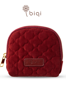 biqi高档丝绒便携首饰盒黄金项链戒指耳环手镯首饰收纳包生日礼物