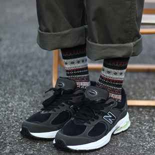 uniquesocks阿美咔叽美式 复古粗线费尔岛长袜子男女秋冬街头潮袜