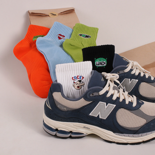 uniquesocks春夏季 短袜子街头潮流卡通刺绣低帮中性情侣潮袜 男士