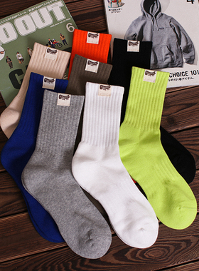 cityboy男士袜子冬季毛巾底加厚保暖街头长袜布标citywalk潮袜女