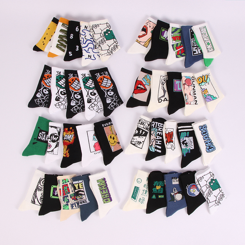 40款潮流款式可选择男女中筒潮袜