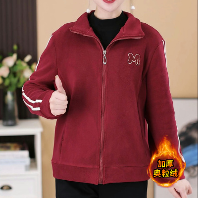 秋冬加绒卫衣女2025新款爆款摇粒绒开衫冬装外套颗粒绒加厚上衣