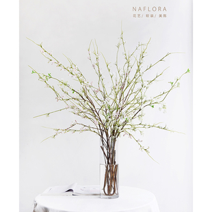 NA家花房简约自然仿真花小手球雪柳枝条客厅酒店售楼部大堂摆件