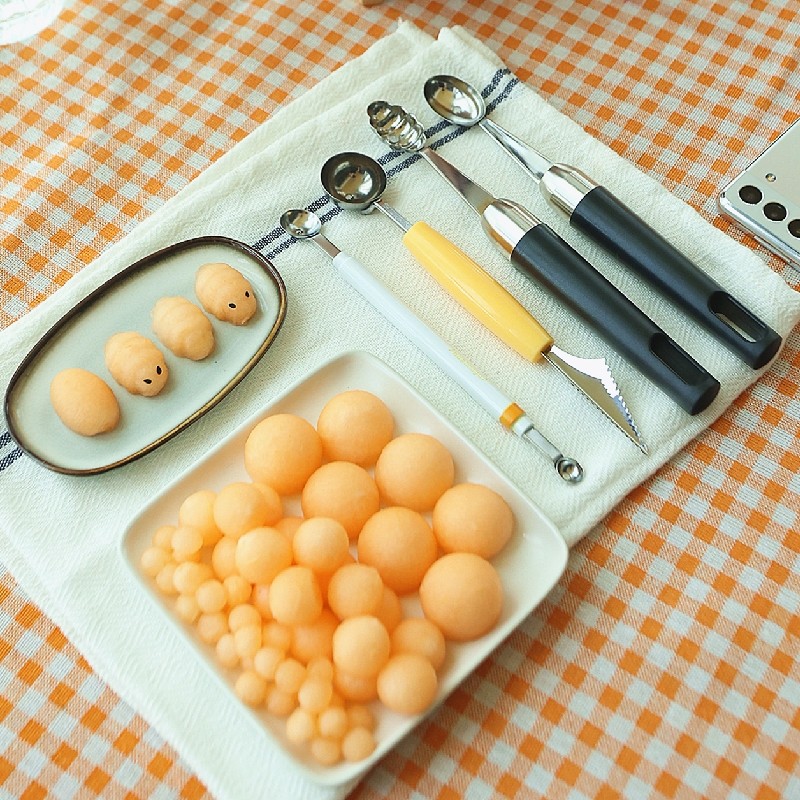 不锈钢挖球器西瓜勺子切水果工具取肉雕花刀花样分割神器双头迷你,厨房/烹饪用具,水果分割器,淘宝优惠券,粉丝福利购,淘宝优惠卷