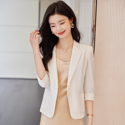 轻奢西装外套女夏季高端2026新款高级感小个子职业气质套装裙裙子