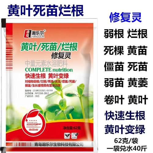 黄叶死苗烂根修复灵卷叶黄叶落叶小叶不长黄萎僵苗黄苗弱苗生养根