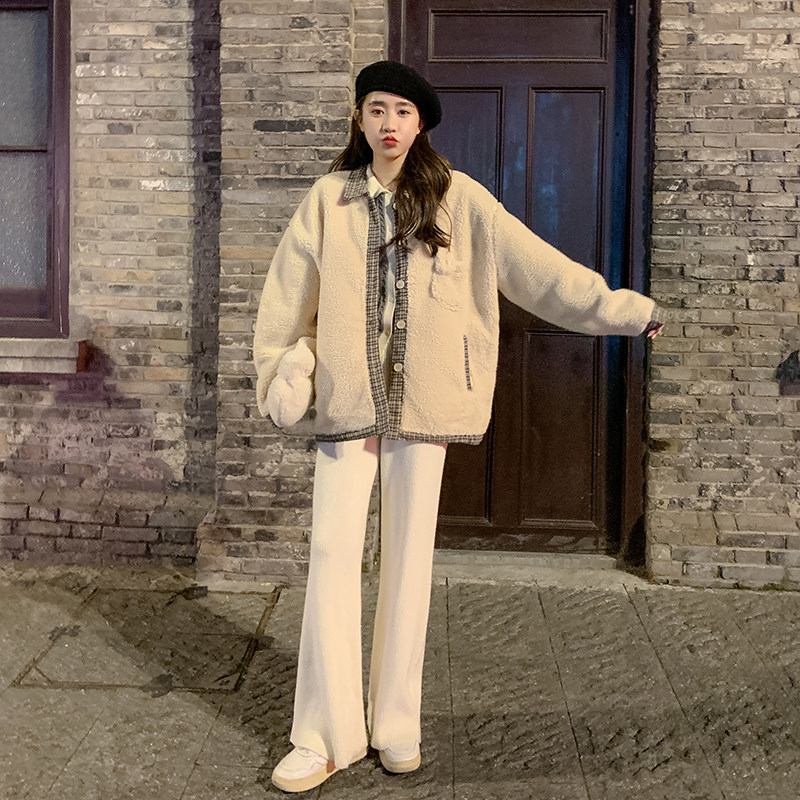 现货羊羔毛皮毛一体外套女185-9982-P165-K248,女装短外套,浙宝185