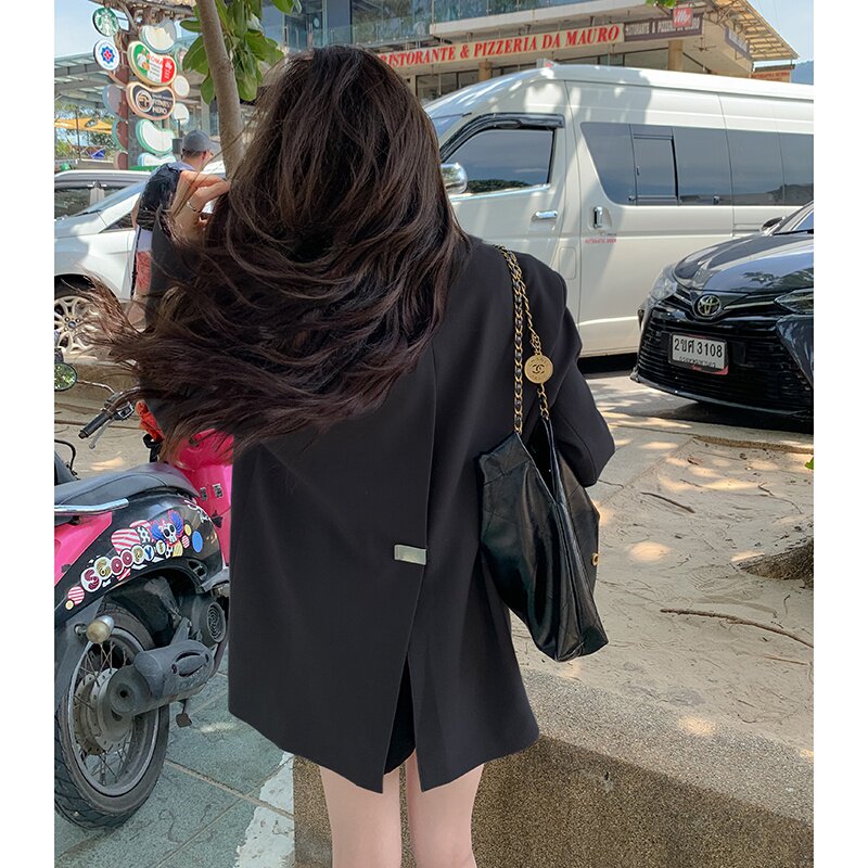 水桶包秋冬韩式做旧法式耐刮气质单肩包格子慵懒风春秋小个子长袖，女装西装，浙宝185