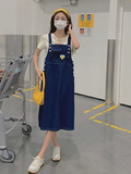 现货减龄牛仔背带连衣裙185-MY8877-P95-K148，女装连衣裙，浙宝185