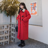 现货新年圣诞红毛呢外套女兔毛内胆185-MY8832-P185-K268，女装棉衣/棉服，浙宝185