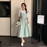 现货拼接短袖夏装连衣裙185-8565-P95-K148，女装连衣裙，浙宝185