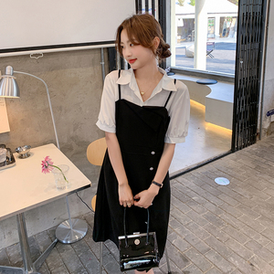 现货黑白不褪色减龄连衣裙女317-MY8886-P95-K148