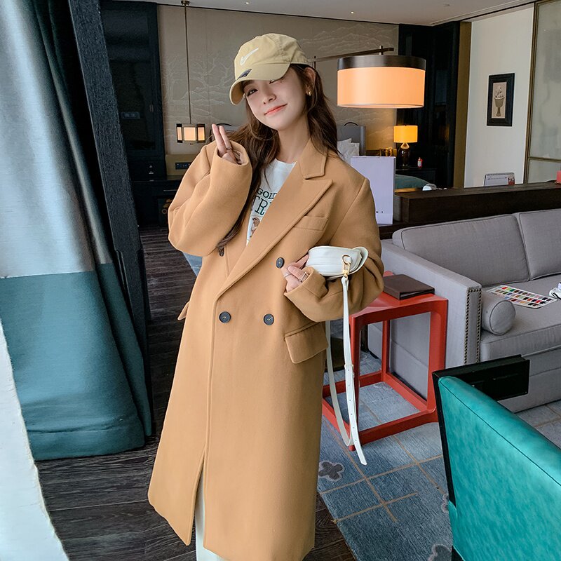 现货新款毛呢大衣外套女185-9961-P175-K268,女装毛呢外套,浙宝185