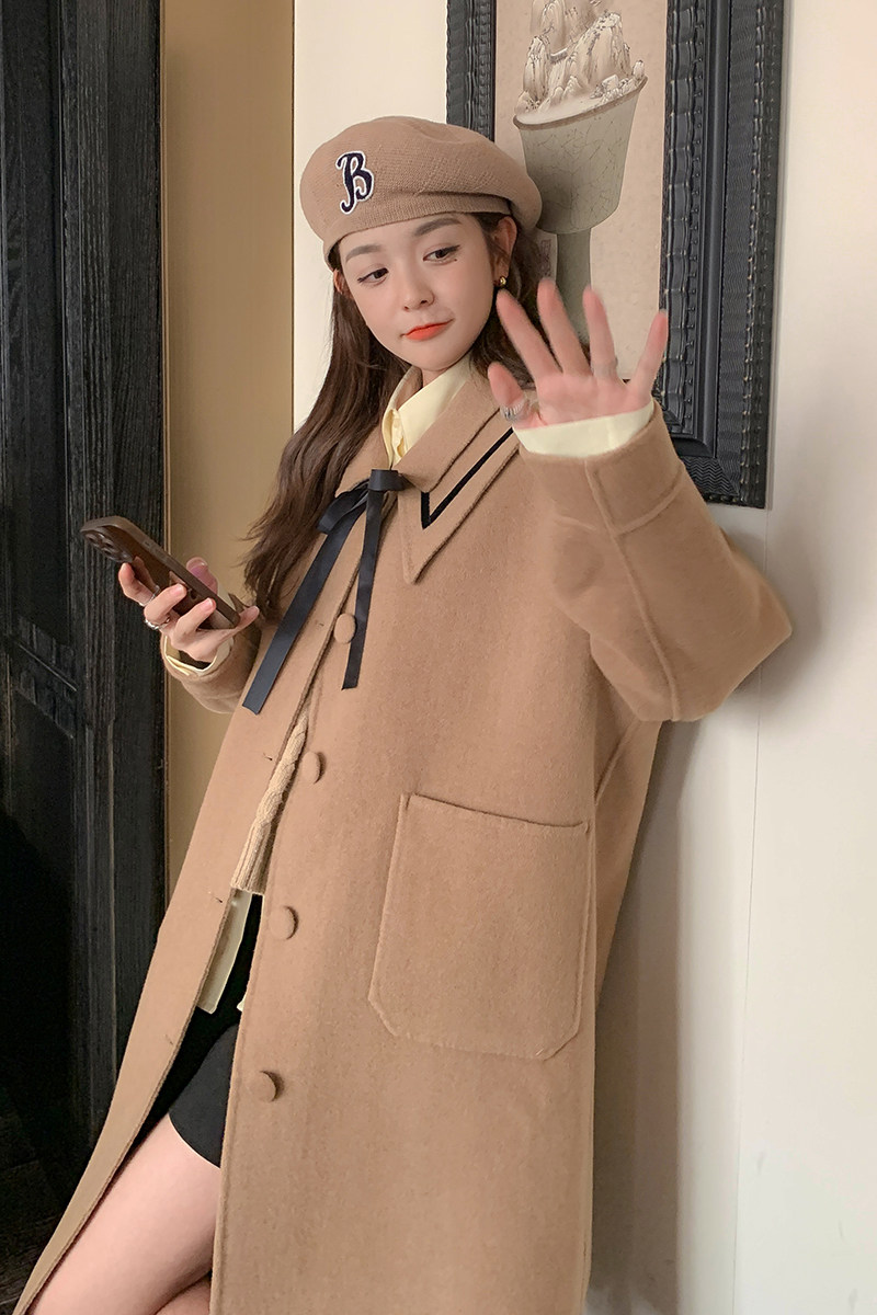 韩系独特超好看撞色拼接工装外套女春秋2025年新款设计感休闲夹克,女装毛呢外套,浙宝185