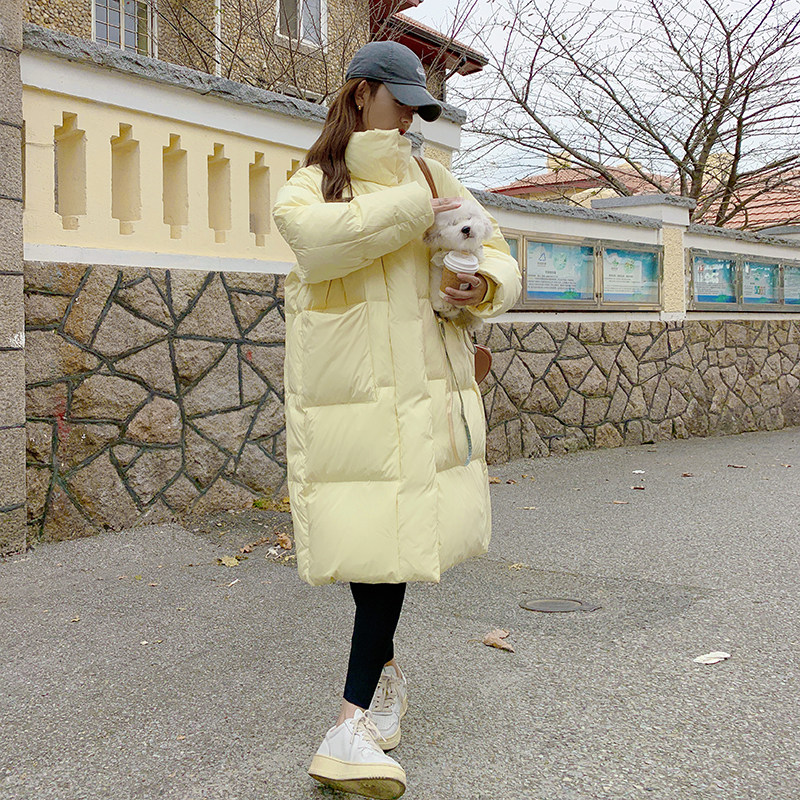 现货 数据已爆90绒奶黄色白鸭绒羽绒服185-9978-P330-K498-90绒图片