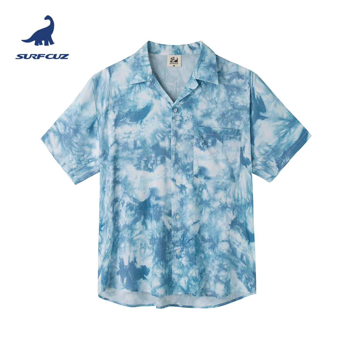 surfcuz夏季男士短袖夏威夷衬衫