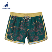 绿黄花朵沙滩裤 surfcuz男士 速干可下水复古滚条款