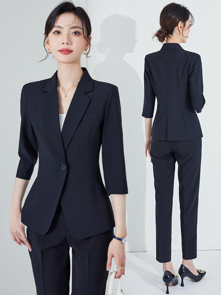 西装套装女职业正装夏季薄款2025新款七分袖西服外套高级感工作服,女装/女士精品,西装,淘宝优惠券,粉丝福利购,淘宝优惠卷