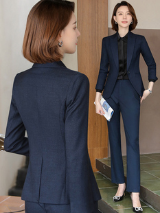 高端职业装西装套装女士春秋气质正装西服外套酒店经理前台工作服