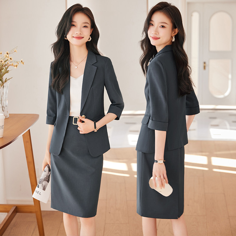 上班服西装套装裙女夏季薄款2025新款面试正装职场气质通勤工作服
