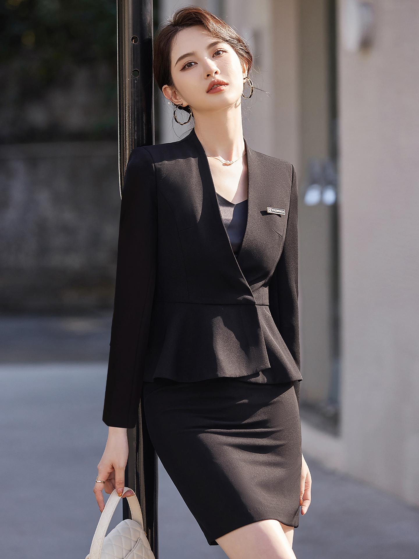 高端职业西装套装女秋季珠宝店美容院酒店经理前台气质工作服春秋