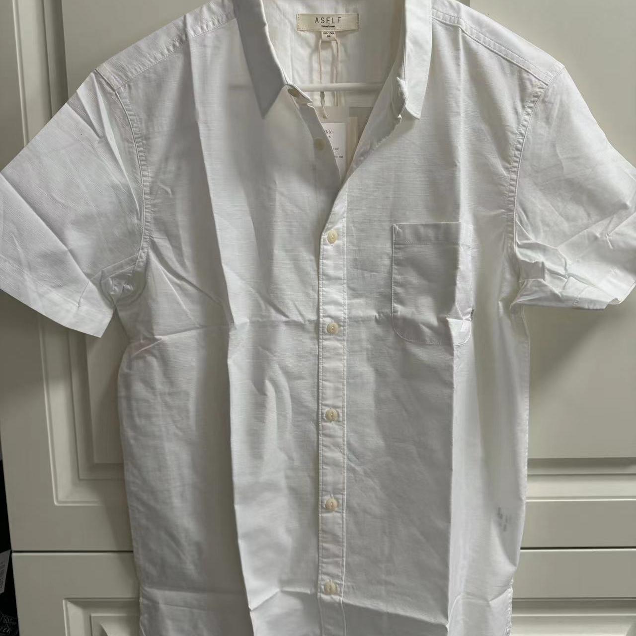 国货美家男士夏季白色衬衫