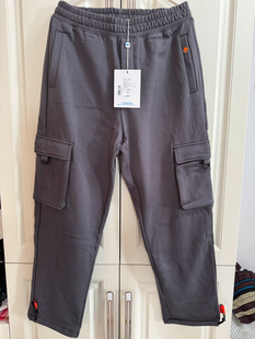 中华美家男运动裤休闲长裤加绒加厚保暖抽绳束脚多口袋工装裤子