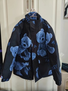 国货美家男女同款 保暖鸭绒外套宽松立体花羽绒服外套 羽绒服冬季