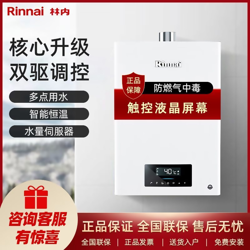 Rinnai/林内EKP39/PB4/D03/C05/D06/GT11恒温强排家用热水器16升