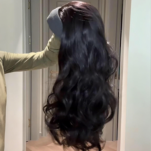 假发发箍一体真发全头套女自然隐形无痕款长发黑长直仿真发高颅顶