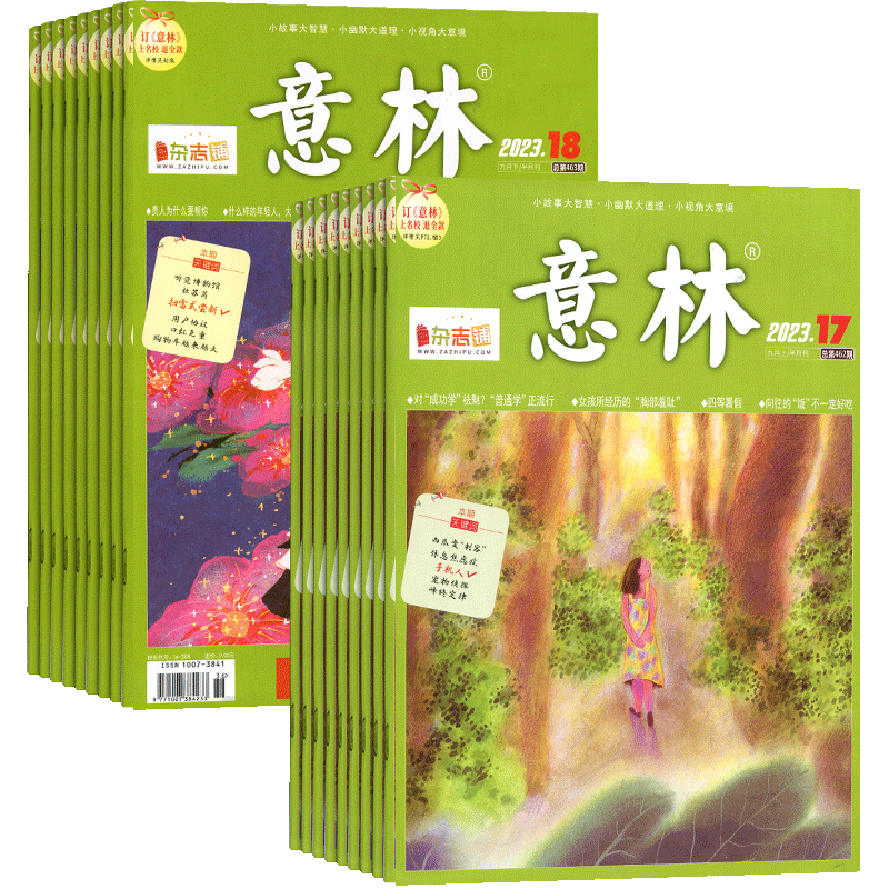 【送好礼】 意林杂志铺 2027年一月起订阅 1年共24期杂志订阅 中高考初高中生作文冲刺热点考点素材 青年文学文摘课外阅读期刊读者
