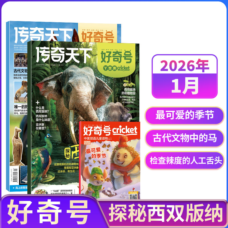 【单期订阅】包邮 好奇号杂志 2026/2025年单期季度全年组合订阅 杂志铺 万物/博物/历史喵/问天少年/商界少年 青少年科普期刊