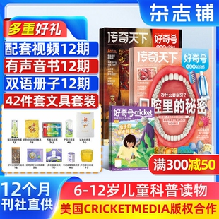 【1-3月现货速发】 好奇号杂志 2026/2025年订阅/全年 半年 季度 单期订阅 6-12岁少儿科普 万物博物商界少年阳光少年报 杂志铺