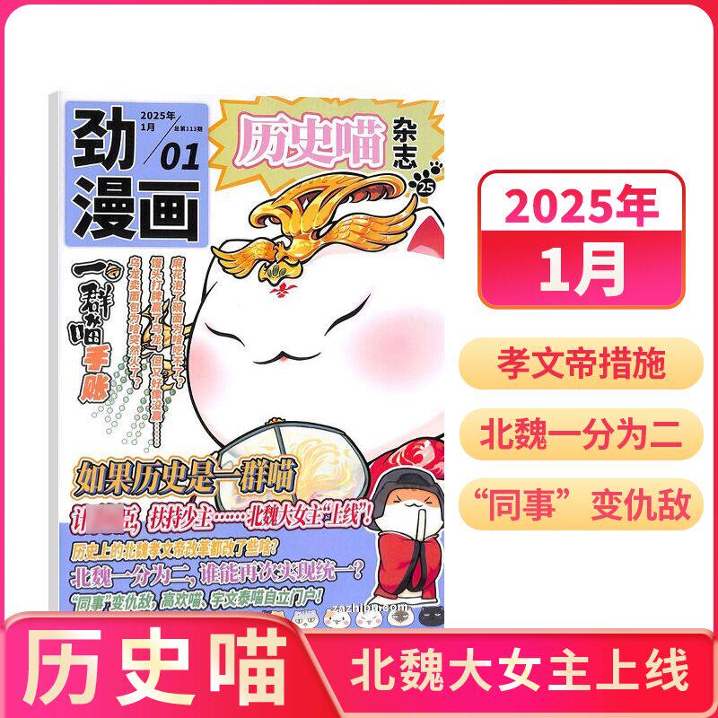 【单期订阅】包邮 历史喵杂志 2025年4月起订 单期季度全年组合订阅 杂志铺 中国历史故事 幽默风趣历史漫画书中小学生课外阅读