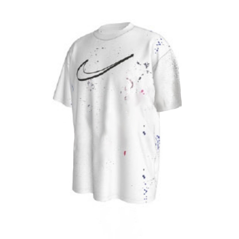 Nike耐克男T恤泼墨趣味印花半截袖圆领纯棉运动短袖女HF5565-100