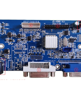 兼容 EB-V68 液晶屏LVDS驱动板支持分辨率640x480到1920x1080