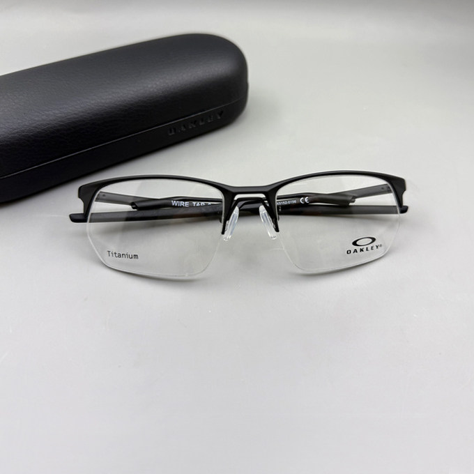 超轻纯钛运动近视眼镜骑行镜OX5152黑色方框男女款新款眼镜架半框