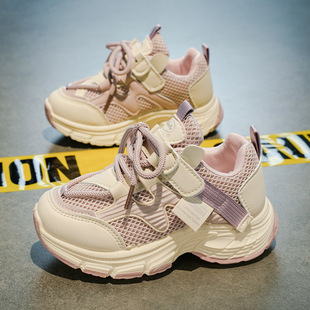 ABC defier儿童老爹鞋2026春夏秋季女童网面运动鞋透气轻便跑步鞋