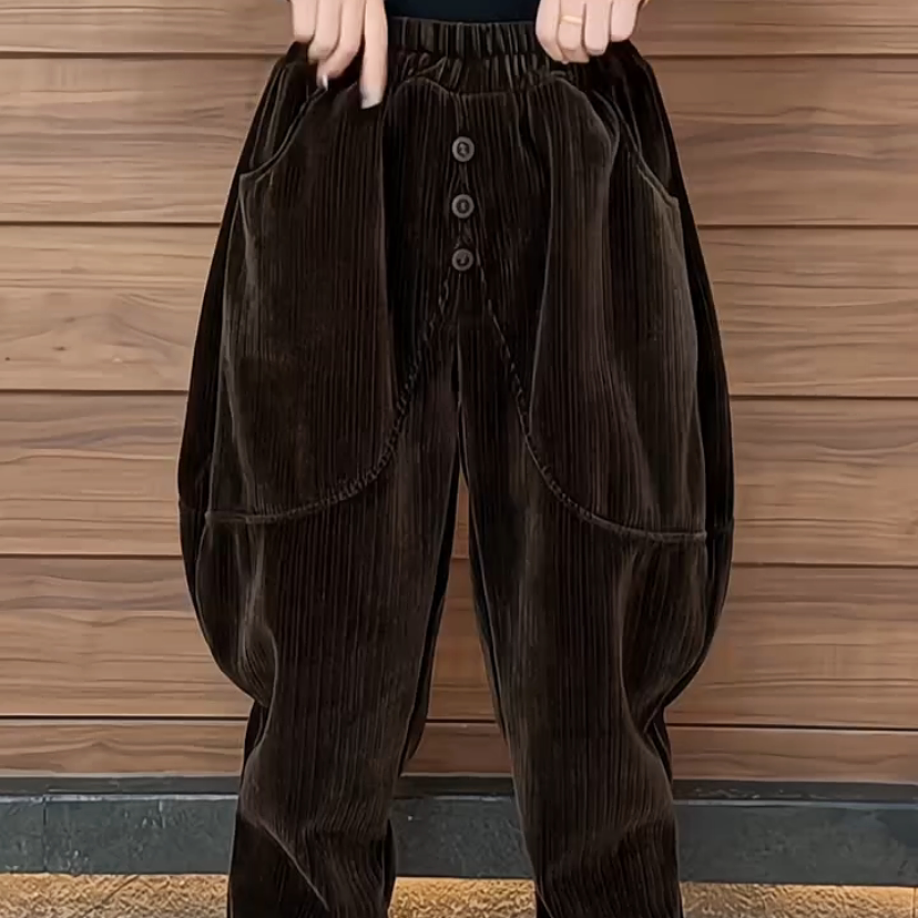 春秋款纯色三扣大兜雪尼尔哈伦裤加厚裤子女新款休闲简约妈妈装,女装/女士精品,中老年女装,淘宝优惠券,粉丝福利购,淘宝优惠卷