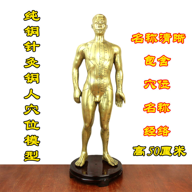宇卓铜器纯铜针灸铜人铜工艺品 针灸铜人 有穴位名称针灸铜人摆件