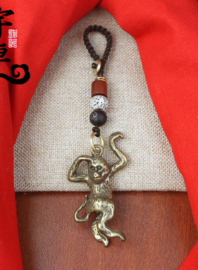 钥匙扣猴子元宝工艺礼品送朋友