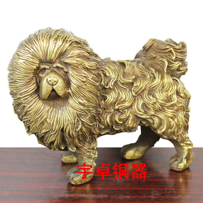 宇卓铜器 纯铜藏獒 铜工艺品 家居装饰摆设  办公室摆件铜狗