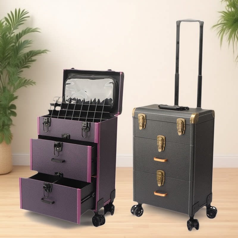 纹绣工具箱化妆箱拉杆多层美甲箱子纹绣师彩妆跟妆美容上门工具箱