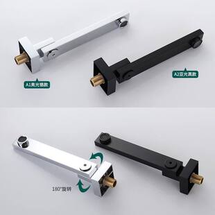 全铜圆形可旋转暗藏式 入墙淋浴花洒下出水嘴出水龙头配件家用 暗装