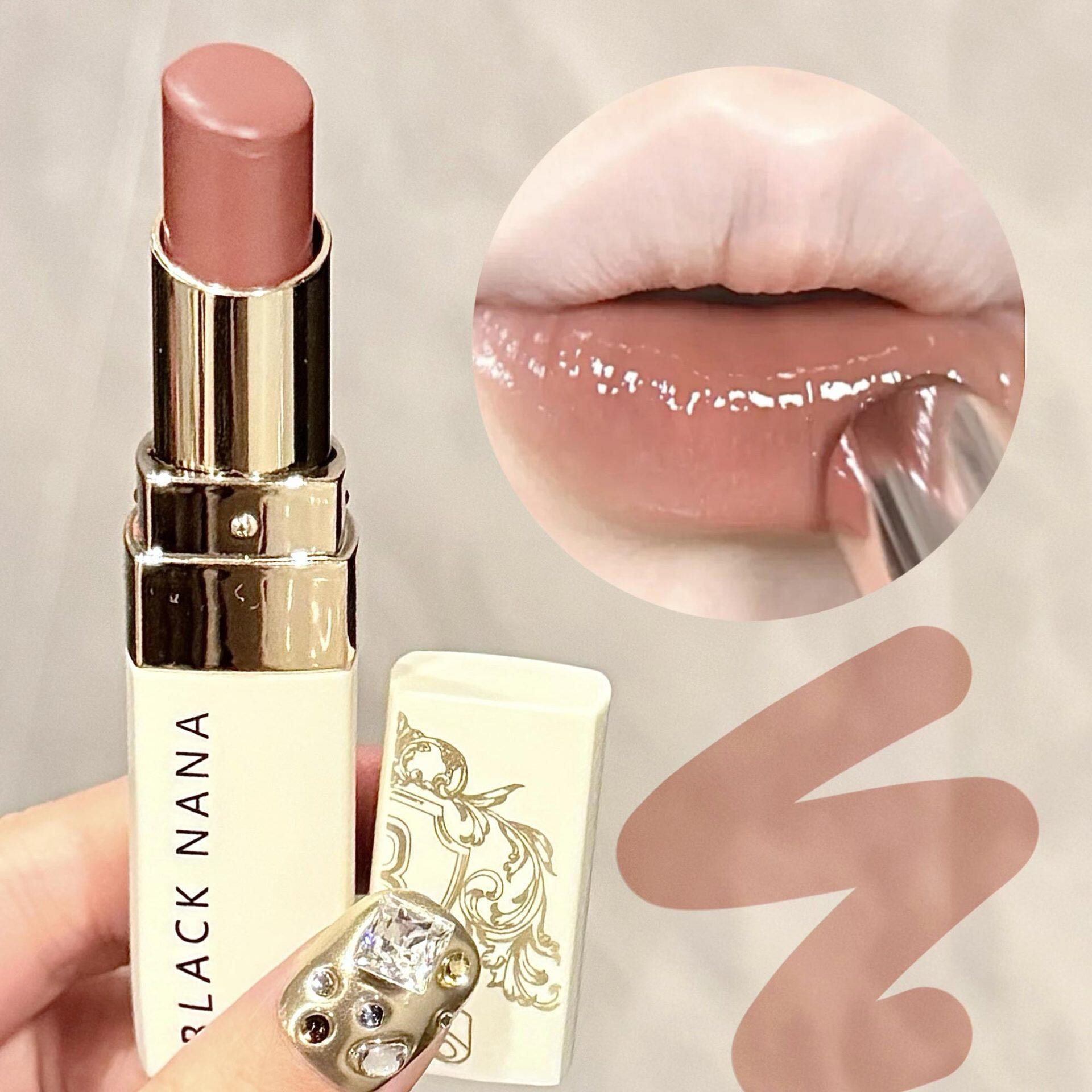 低饱和裸棕调~水光滋润保湿唇蜜显白伪素颜镜面唇釉学生爆款口红