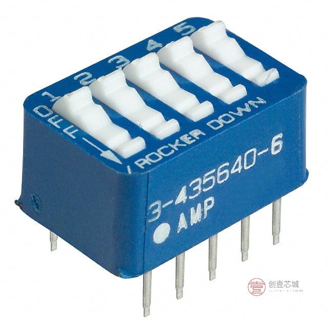 原装3-5435640-6全新SWITCH ROCKER DIP SPST 60MA 5V正品