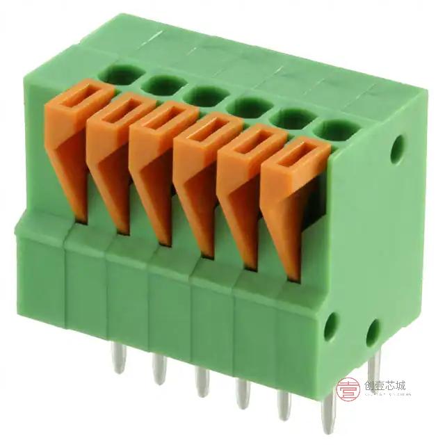 原装1-2834015-6全新TERM BLK 6POS TOP ENT 2.54M