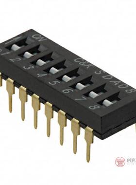 原装SDA08H0BD全新SWITCH SLIDE DIP SPST 25MA 24V正品